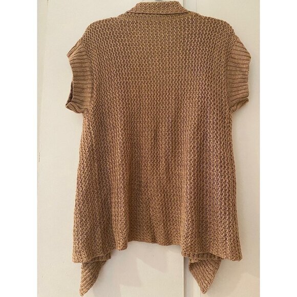 Coldwater Creek Open Front Beige Linen Knit Cardigan Medium (10 to 12) - Picture 3 of 9